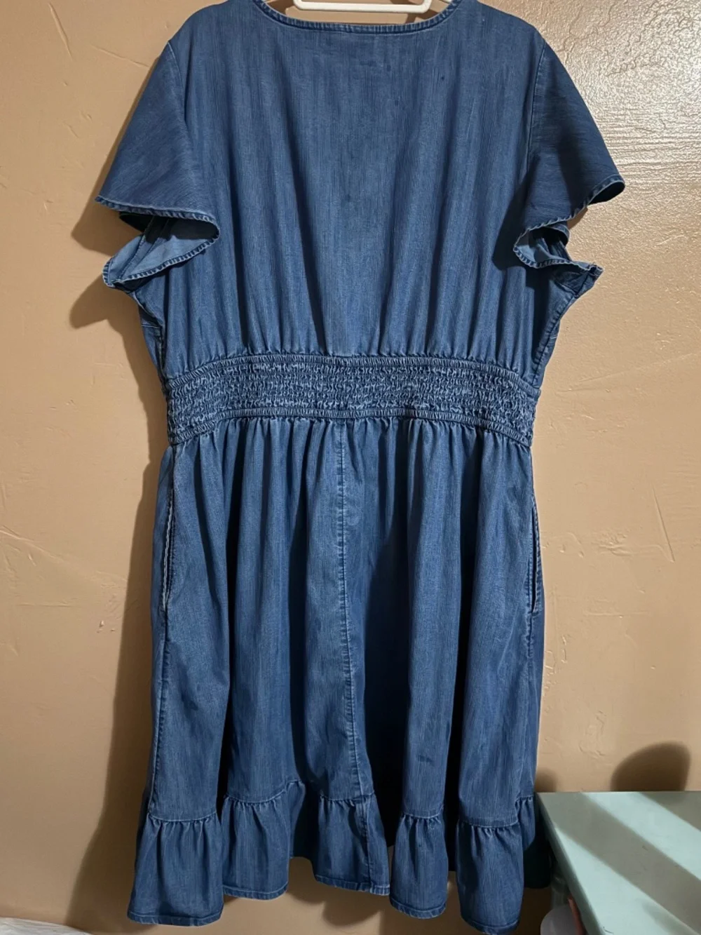 Lane Bryant size 24 chambray/denim style dress with pockets - Picture 6 of 6